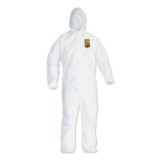 Picture of A40 Elastic-Cuff and Ankles Hooded Coveralls, X-Large, White, 25/Carton