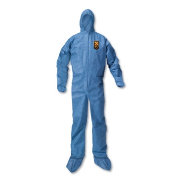 Picture of A20 Elastic Back Wrist/ankle, Hood/boots Coveralls, 3x-Large, Blue, 20/carton