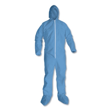 Picture of A65 Zipper Front Flame Resistant Coveralls, Large, Blue, 25/Carton