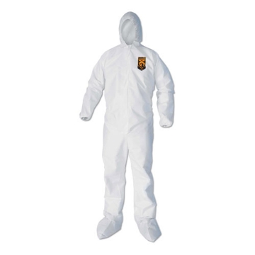 Picture of A40 Elastic-Cuff, Ankle, Hood and Boot Coveralls, 3X-Large, White, 25/Carton