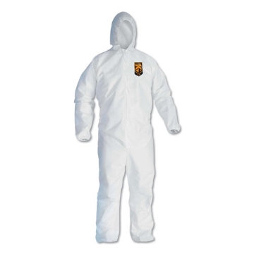 Picture of A40 Elastic-Cuff, Ankle, Hooded Coveralls, 3x-Large, White, 25/carton