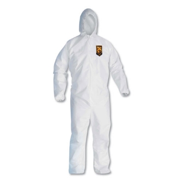 Picture of A20 Elastic Back, Cuff And Ankles Hooded Coveralls, 4x-Large, White, 20/carton