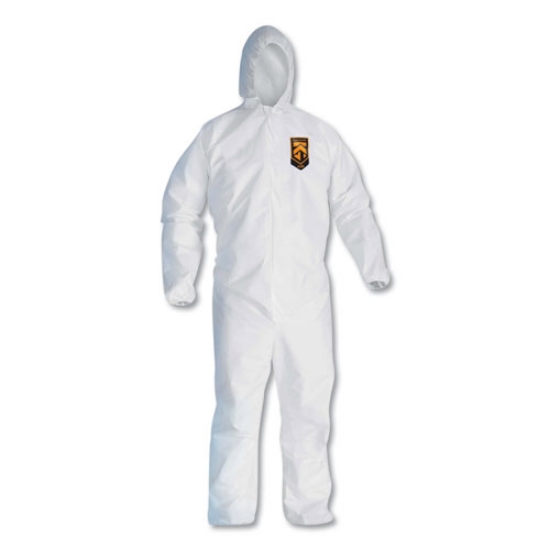 Picture of A20 Elastic Back, Cuff And Ankles Hooded Coveralls, 4x-Large, White, 20/carton