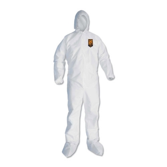 Picture of A30 Elastic Back and Cuff Hooded/Boots Coveralls, 3XL, White 21/Carton