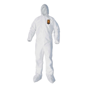 Picture of A40 Elastic-Cuff, Ankle, Hood And Boot Coveralls, Large, White, 25/carton