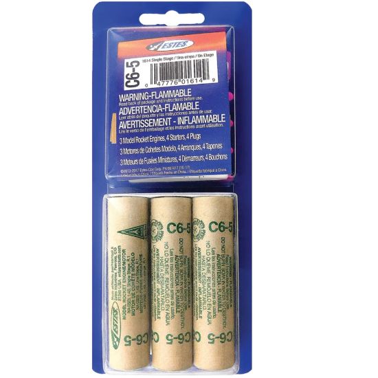 Picture of Estes Company Inc 001547 MDL RCKT ENGNS 3PC C6-5 (PK-12-EA)