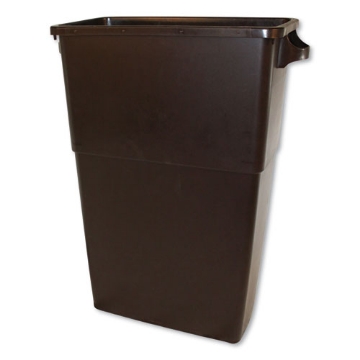 Picture of thin bin containers, 23 gal, polyethylene, brown