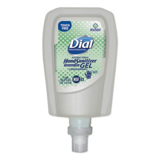 Picture of Antibacterial Gel Hand Sanitizer Refill For Fit Touch Free Dispenser, 1.2 L Bottle, Fragrance-Free, 3/carton
