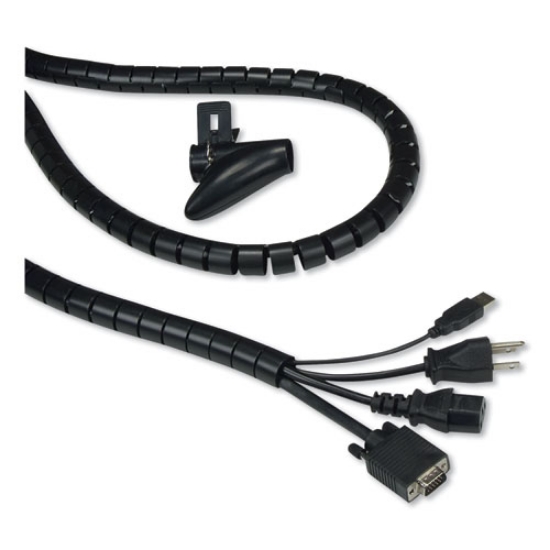 Picture of Cable Management Coiled Tube, 0.75" Dia X 77.5" Long, Black
