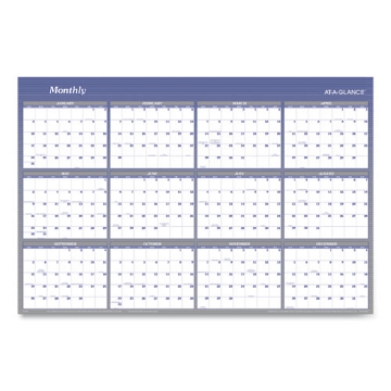 Picture of Vertical/Horizontal Erasable Quarterly/Monthly Wall Planner, 32 x 48, 12-Month (Jan to Dec): 2024