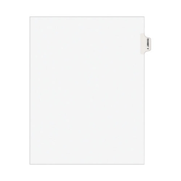 Picture of avery-style preprinted legal side tab divider, 26-tab, exhibit v, 11 x 8.5, white, 25/pack, (1392)