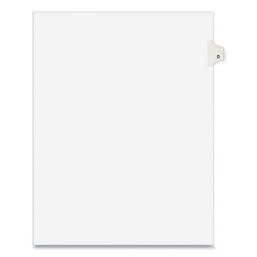 Picture of Preprinted Legal Exhibit Side Tab Index Dividers, Avery Style, 26-Tab, D, 11 X 8.5, White, 25/pack, (1404)