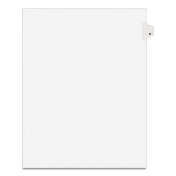 Picture of Preprinted Legal Exhibit Side Tab Index Dividers, Avery Style, 26-Tab, C, 11 X 8.5, White, 25/pack, (1403)