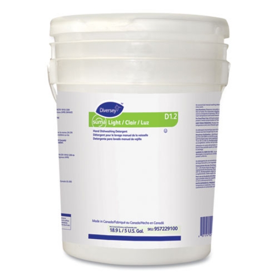 Picture of Suma Light D1.2 Hand Dishwashing Detergent, Liquid, Citrus, 5 Gal Pail