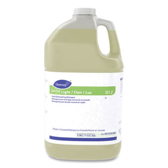 Picture of Suma Light D1.2 Hand Dishwashing Detergent, Citrus, 1 Gal Container, 4/carton
