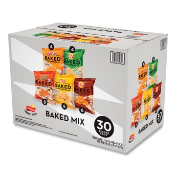 Picture of Baked Variety Pack, Bbq/crunchy/cheddar And Sour Cream/classic/sour Cream And Onion, 30/box
