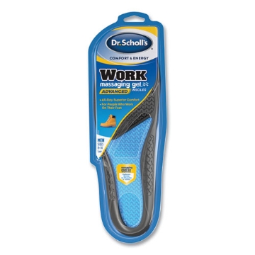 Picture of Comfort And Energy Work Massaging Gel Insoles, Men Sizes 8 To 14, Black/blue, Pair