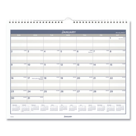 Picture of Multi Schedule Wall Calendar, 15 x 12, White/Gray Sheets, 12-Month (Jan to Dec): 2024