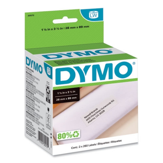 Picture of Labelwriter Address Labels, 1.12" X 3.5", White, 260 Labels/roll, 2 Rolls/pack