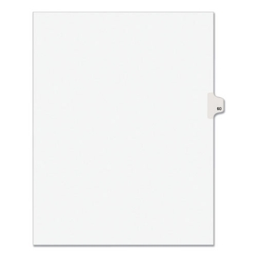 Picture of Preprinted Legal Exhibit Side Tab Index Dividers, Avery Style, 10-Tab, 60, 11 X 8.5, White, 25/pack, (1060)