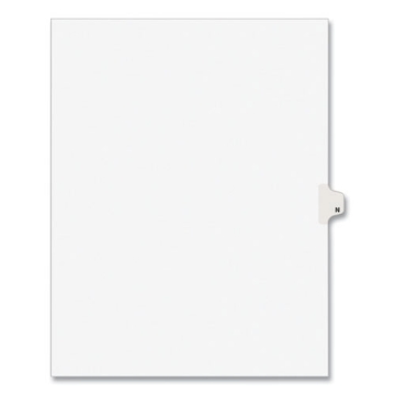 Picture of Preprinted Legal Exhibit Side Tab Index Dividers, Avery Style, 26-Tab, N, 11 X 8.5, White, 25/pack, (1414)