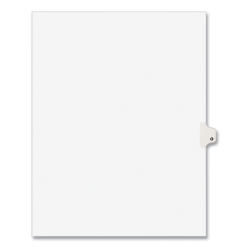 Picture of Preprinted Legal Exhibit Side Tab Index Dividers, Avery Style, 26-Tab, O, 11 X 8.5, White, 25/pack, (1415)
