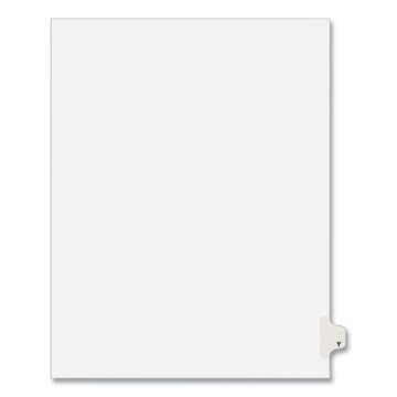 Picture of Preprinted Legal Exhibit Side Tab Index Dividers, Avery Style, 26-Tab, Y, 11 X 8.5, White, 25/pack, (1425)