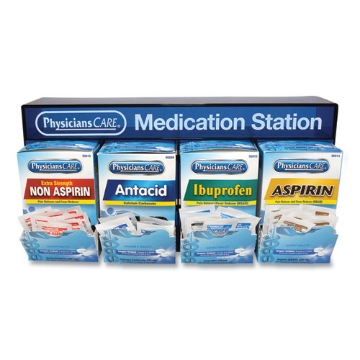 Picture of Medication Station, Aspirin, Ibuprofen, Non Aspirin Pain Reliever, Antacid