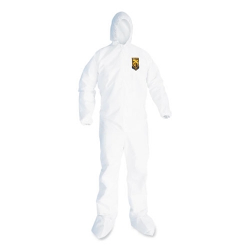 Picture of A20 Breathable Particle Protection Coveralls, Elastic Back, Hood And Boots, Large, White, 24/carton