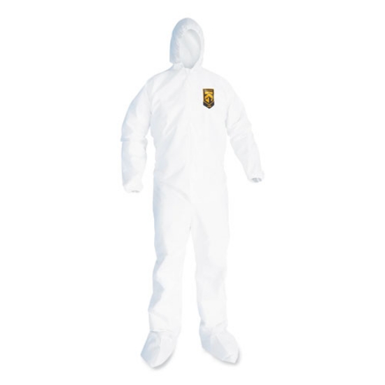 Picture of A20 Breathable Particle Protection Coveralls, Elastic Back, Hood And Boots, Large, White, 24/carton