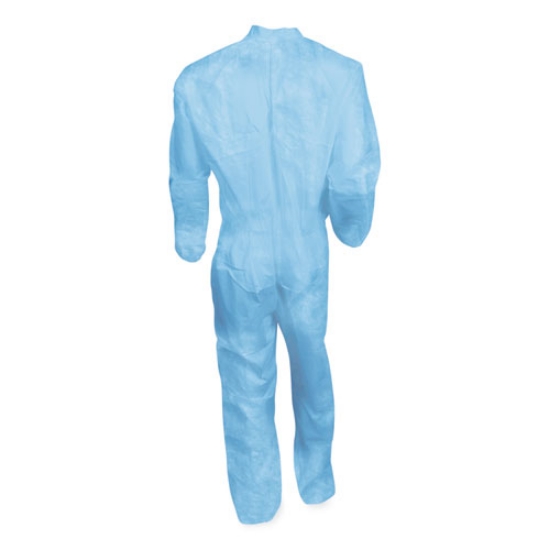Picture of A65 Zipper Front Flame-Resistant Hooded Coveralls, Elastic Wrists and Ankles, 6X-Large, Blue Denim, 21/Carton