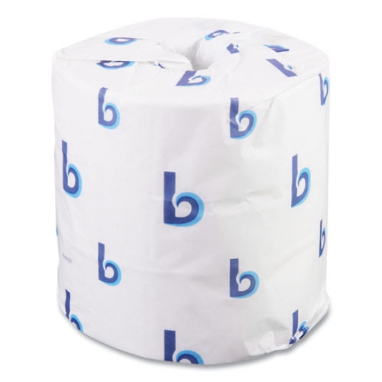 Picture of 2-Ply Toilet Tissue, Septic Safe, White, 4.5 x 4.5, 500 Sheets/Roll, 96 Rolls/Carton