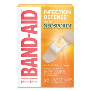 Picture of Antibiotic Adhesive Bandages, Assorted Sizes, 20/box