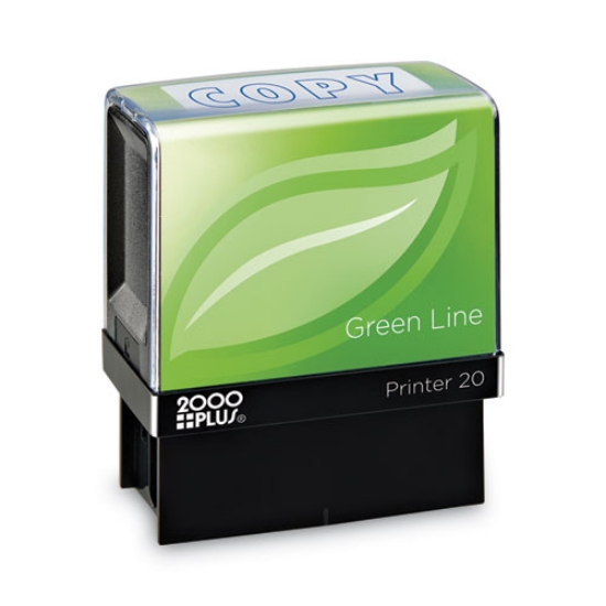 Picture of Green Line Message Stamp, Copy, 1.5 x 0.56, Blue