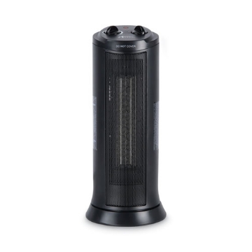 Picture of Mini Tower Ceramic Heater, 1,500 W, 7.37 x 7.37 x 17.37, Black