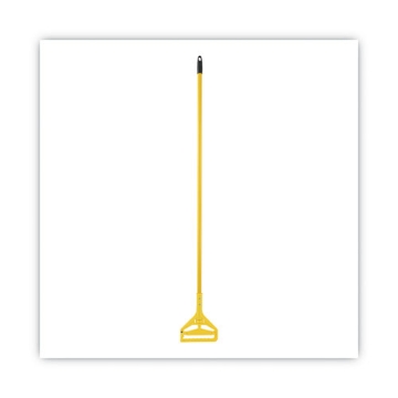 Picture of Quick Change Side-Latch Plastic Mop Head Handle, 60" Aluminum Handle, Yellow