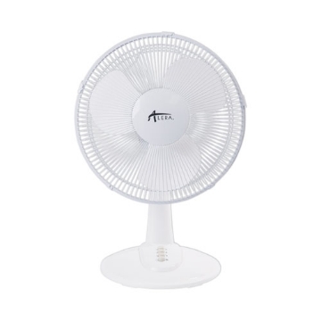 Picture of 12" 3-Speed Oscillating Desk Fan, Plastic, White