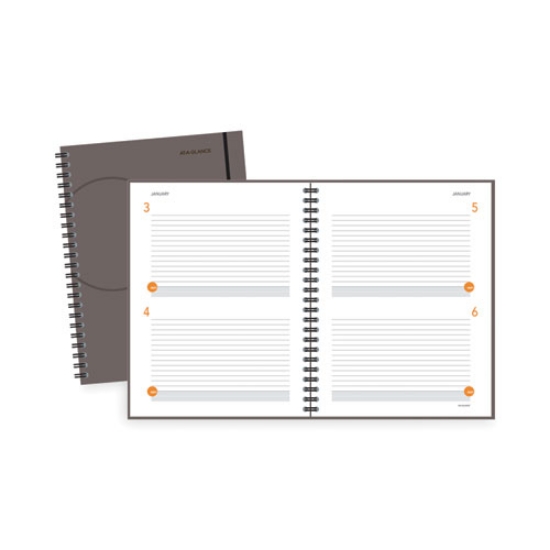 Picture of Plan. Write. Remember. Planning Notebook Two Days Per Page , 11 X 8.38, Gray Cover, Undated