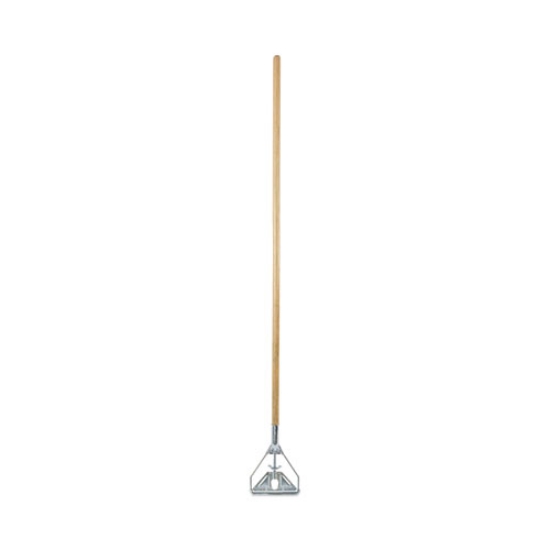 Picture of Screw Clamp Metal Head Wooden Mop Handle, #20+, 1.13" dia x 62", Natural