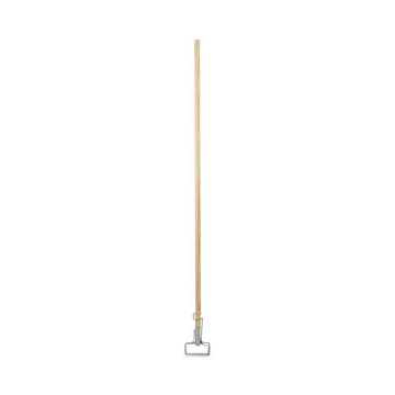 Picture of Spring Grip Metal Head Mop Handle for Most Mop Heads, Wood, 60", Natural