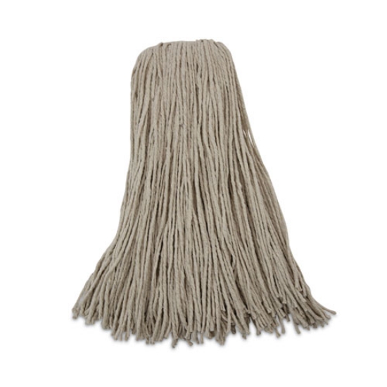 Picture of Mop Head, Economical Lie-Flat Head, Cotton Fiber, 32oz, White, 12/carton