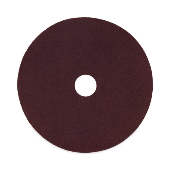 Picture of Deep Scrub Pads, 16" Diameter, Maroon, 10/Carton