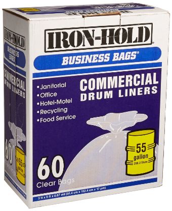 Picture of Iron Hold 618644 DRUM LINER CLR 55G 60PK (EA)