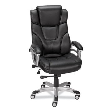 Picture of ALERA MAURITS HIGHBACK CHAIR, SUPPORTS UP TO 275 LB, BLACK SEAT/BACK, CHROME BASE