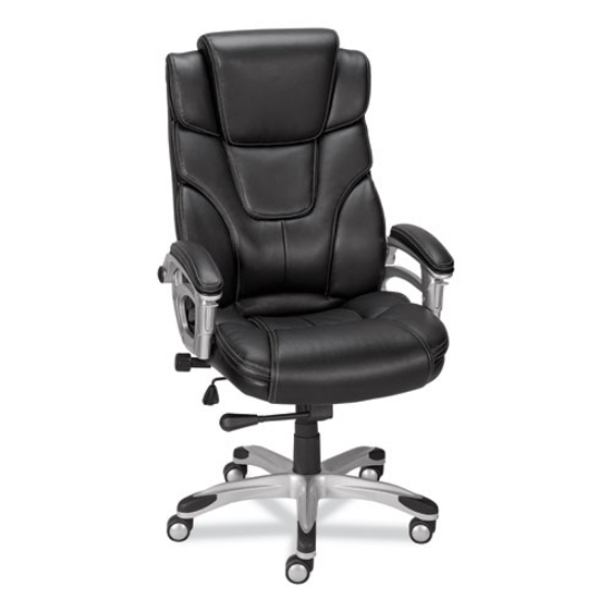 Picture of ALERA MAURITS HIGHBACK CHAIR, SUPPORTS UP TO 275 LB, BLACK SEAT/BACK, CHROME BASE