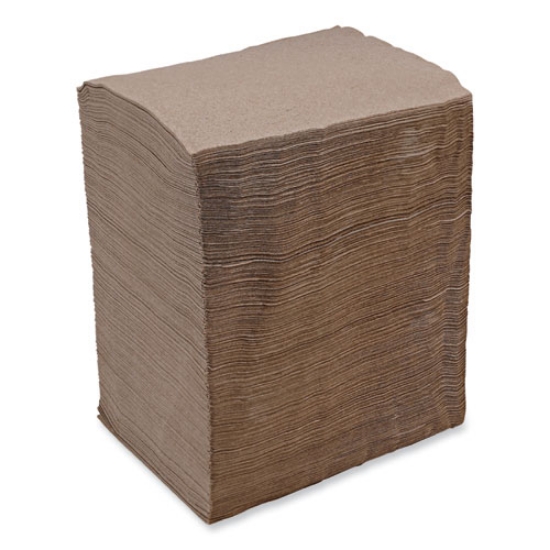 Picture of 1/4-Fold Lunch Napkins, 1-Ply, 13 x 10, Kraft, 500/Pack, 12 Packs/Carton