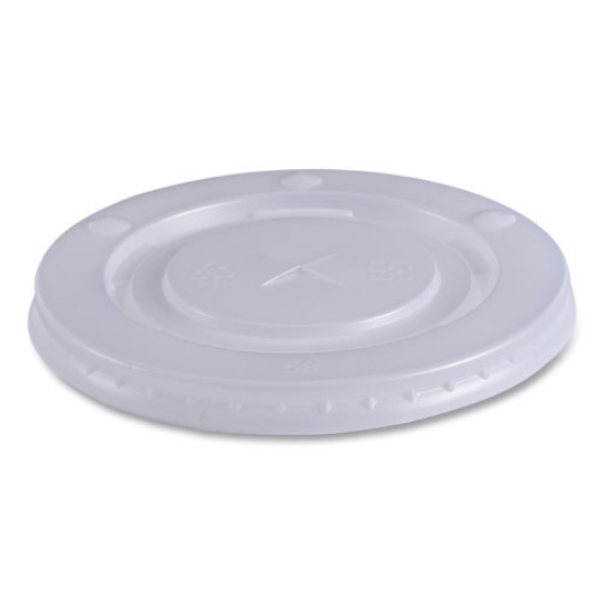 Picture of Deerfield Cold Cup Lids, Fits 12 Oz To 20 Oz Cups, Clear, Plastic, 50/pack, 20 Packs/carton