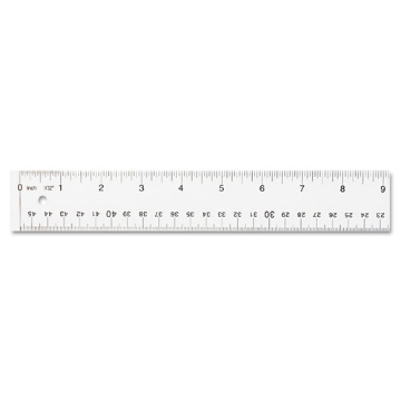 Picture of Clear Flexible Acrylic Ruler, Standard/metric, 18" Long, Clear