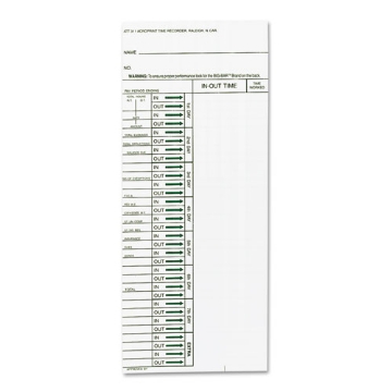 Picture of Time Clock Cards For Acroprint Att310, One Side, 4 X 10, 200/pack
