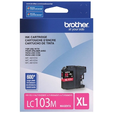 Picture of Brother LC103M High Yield Magenta InkJet Ink (600 Yield)